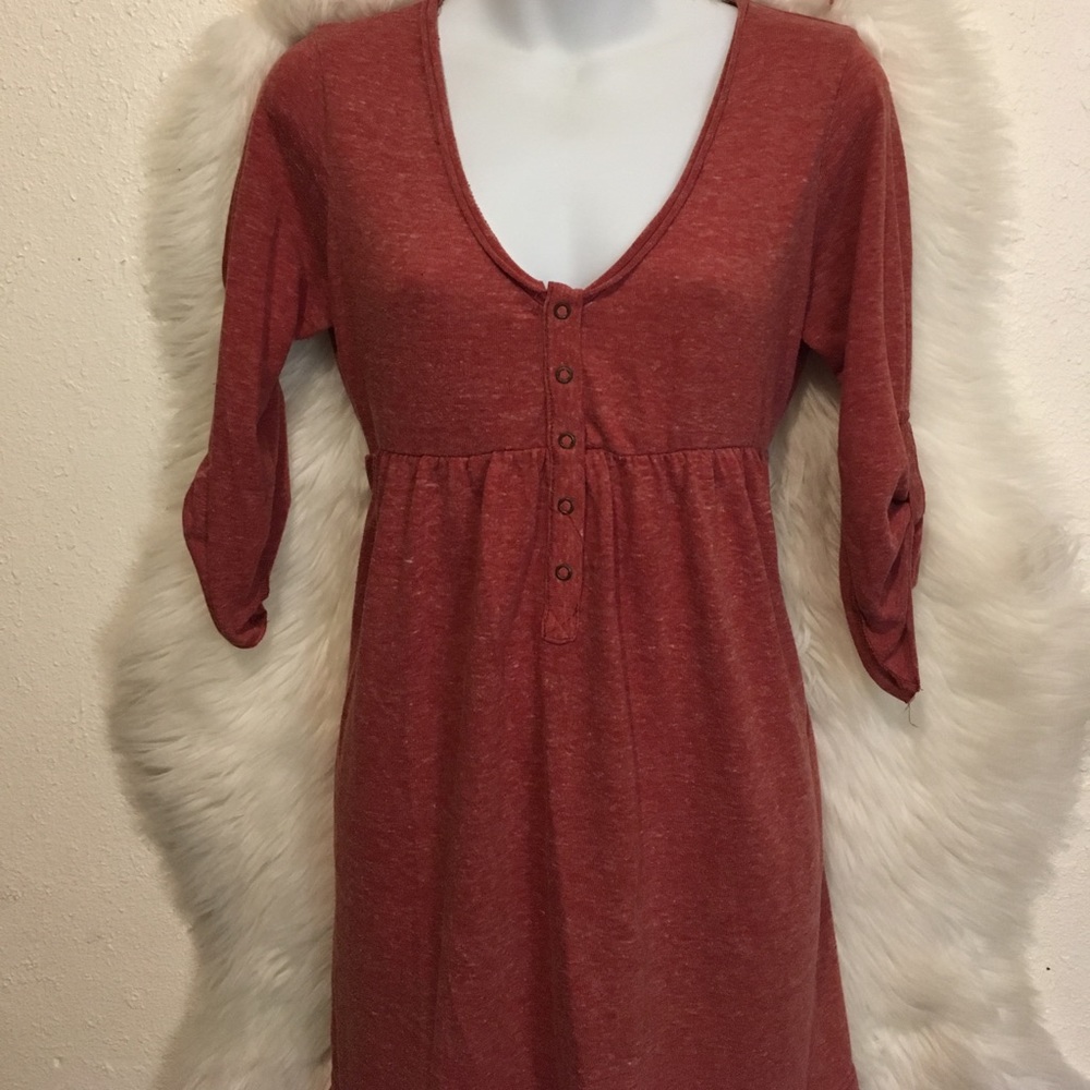 Zara Sz L Copper Brown Dress